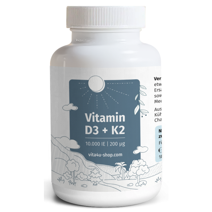 Vitamin D3 10000 I.E. mit 200 μg Vitamin K2